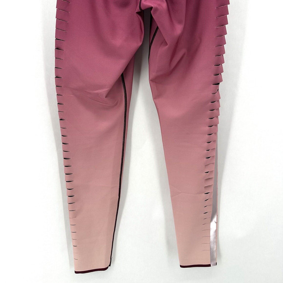 UltraCor Silk Slash Legging Ombre Burgundy Blush Size S Active Gym Glam Workout - Picture 12 of 12